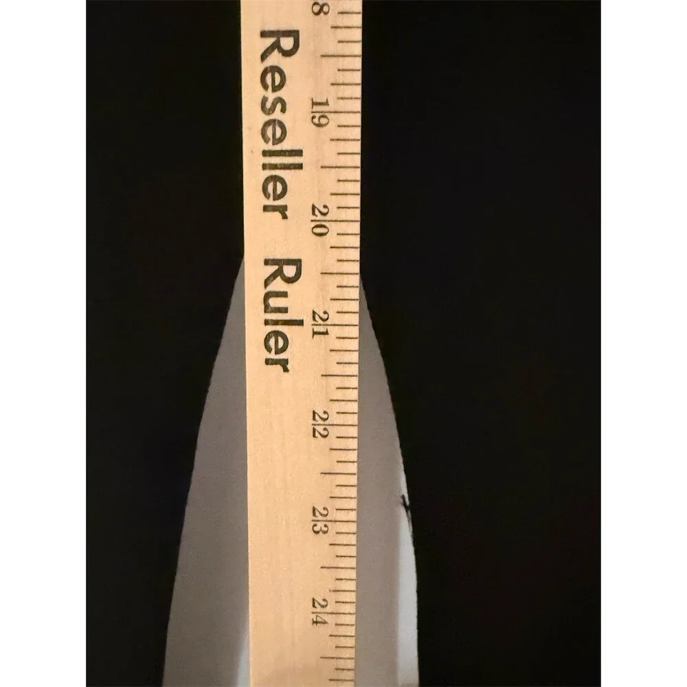 FRAME The Straight Baggy Jeans Womens Size 32 Black Wide-Leg Raw Hem - Picture 8 of 12